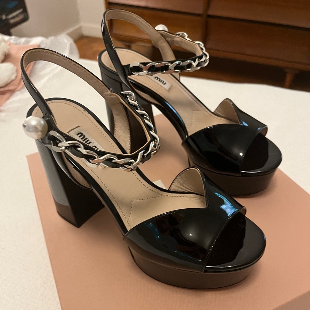 Miu Miu Patent Leather Platform Heels